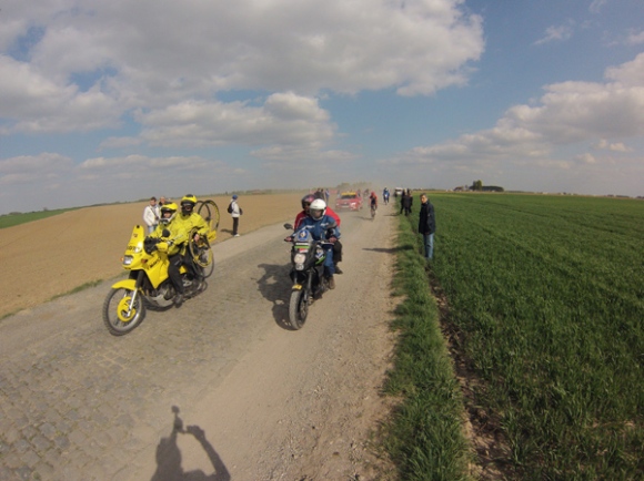 Paris Roubaix 2014 - Pavé de Gruson - cyclistes