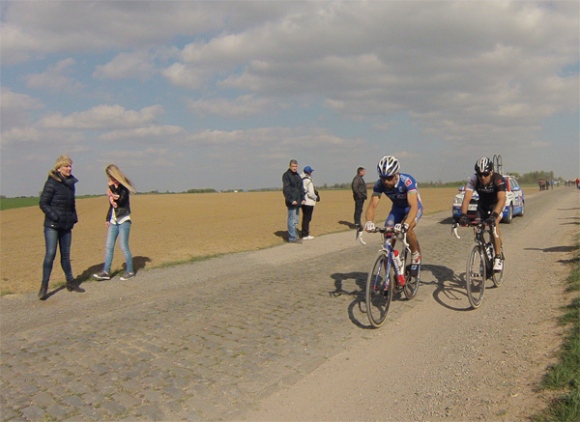 Paris Roubaix 2014 - Pavé de Gruson - cyclistes