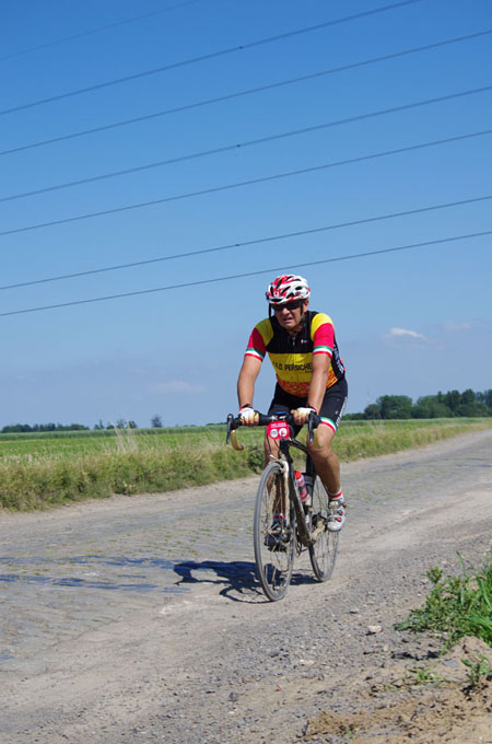 Paris Roubaix Cyclo 2014 - Pavé de Gruson - Cyclistes